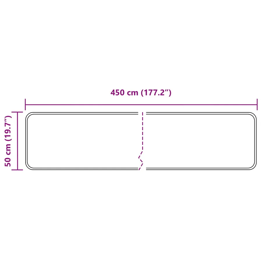 Coureur de Tapis MARSA Gris 50 x 450 cm Polyester et PVC - 7