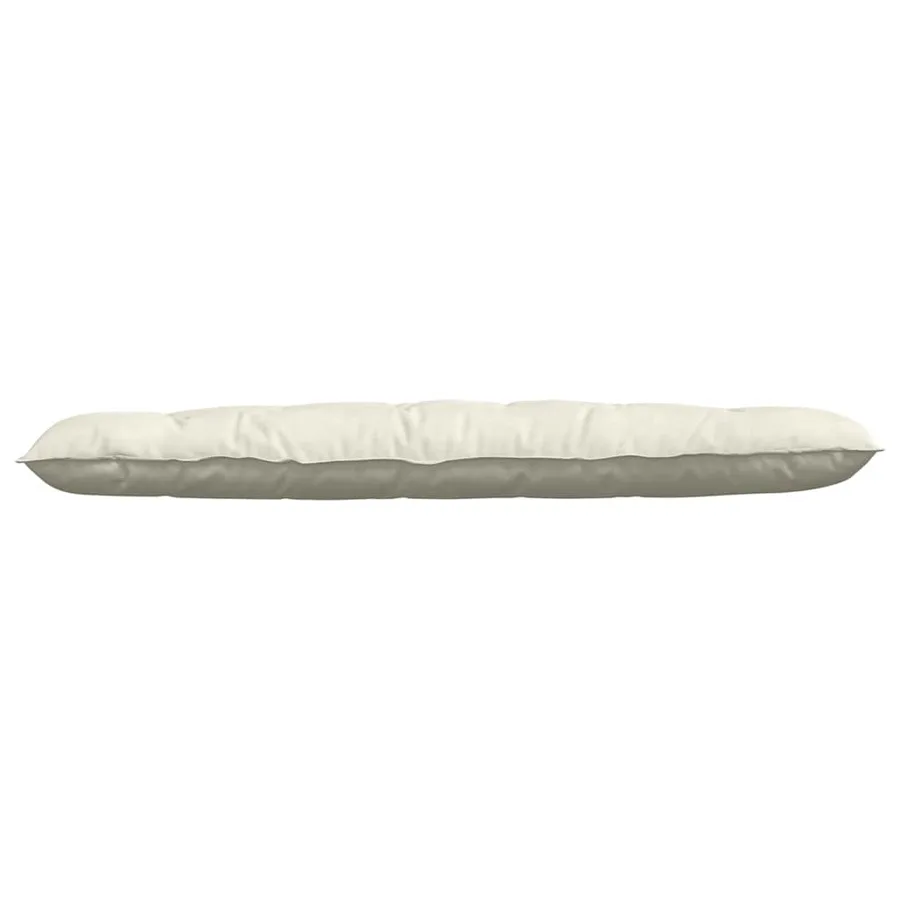 Coussin de Dos Crème 180 x 50 cm Tissu en velours côtelé - 5