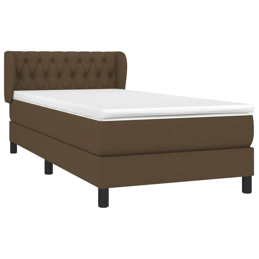 Sommier à lattes de lit avec matelas Marron foncé 90x200 cm - 3