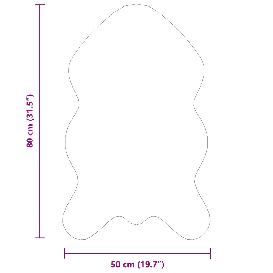 Tapis antidérapant en fausse de lapin OLITE Anthracite - 11