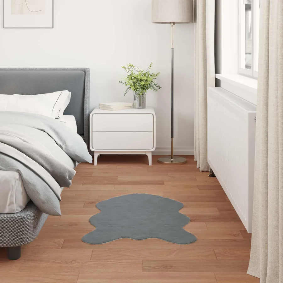 Tapis antidérapant en fausse de lapin OLITE Anthracite - 4