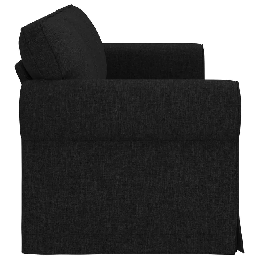 Canapé Noir 245 x 82 x 80 cm tissu - 5