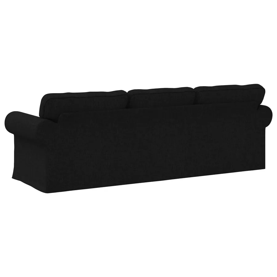 Canapé Noir 245 x 82 x 80 cm tissu - 6