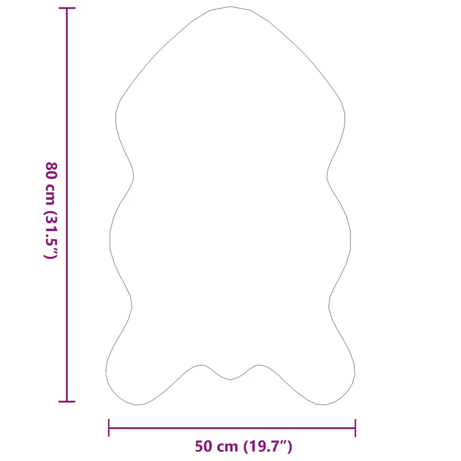 Tapis antidérapant en fausse de lapin OLITE Rose 50 x 80 cm - 10