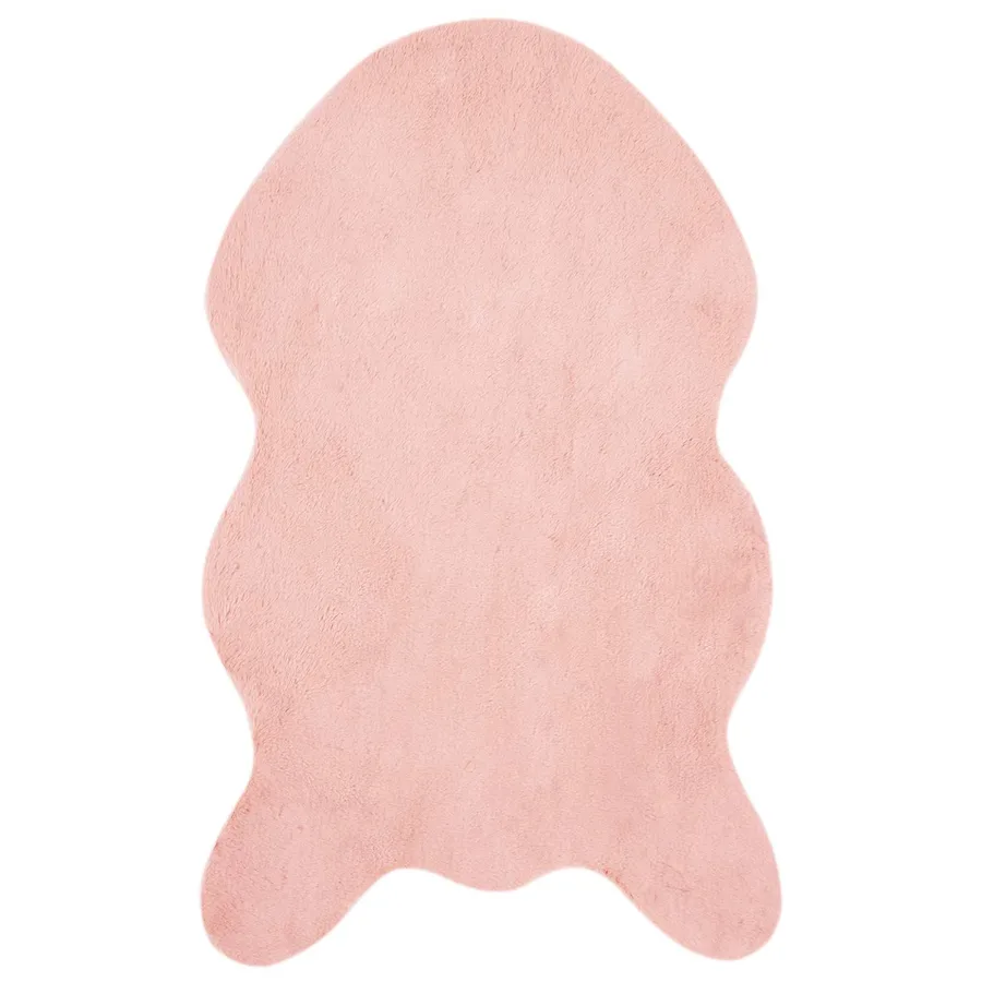 Tapis antidérapant en fausse de lapin OLITE Rose 50 x 80 cm - 2