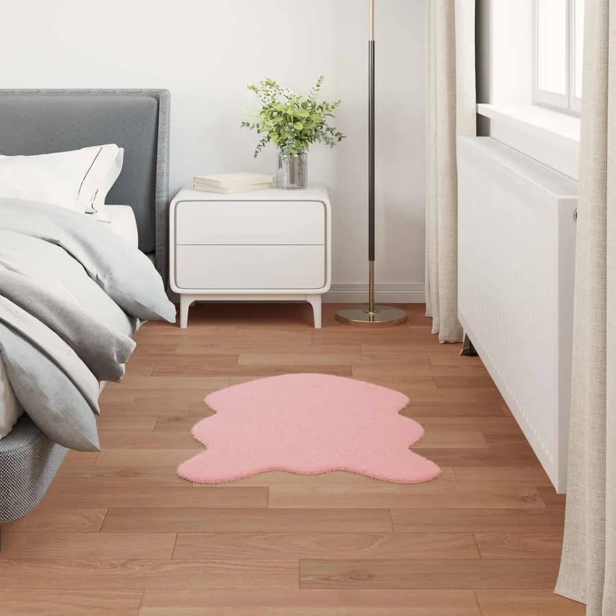 Tapis antidérapant en fausse de lapin OLITE Rose 50 x 80 cm - 4