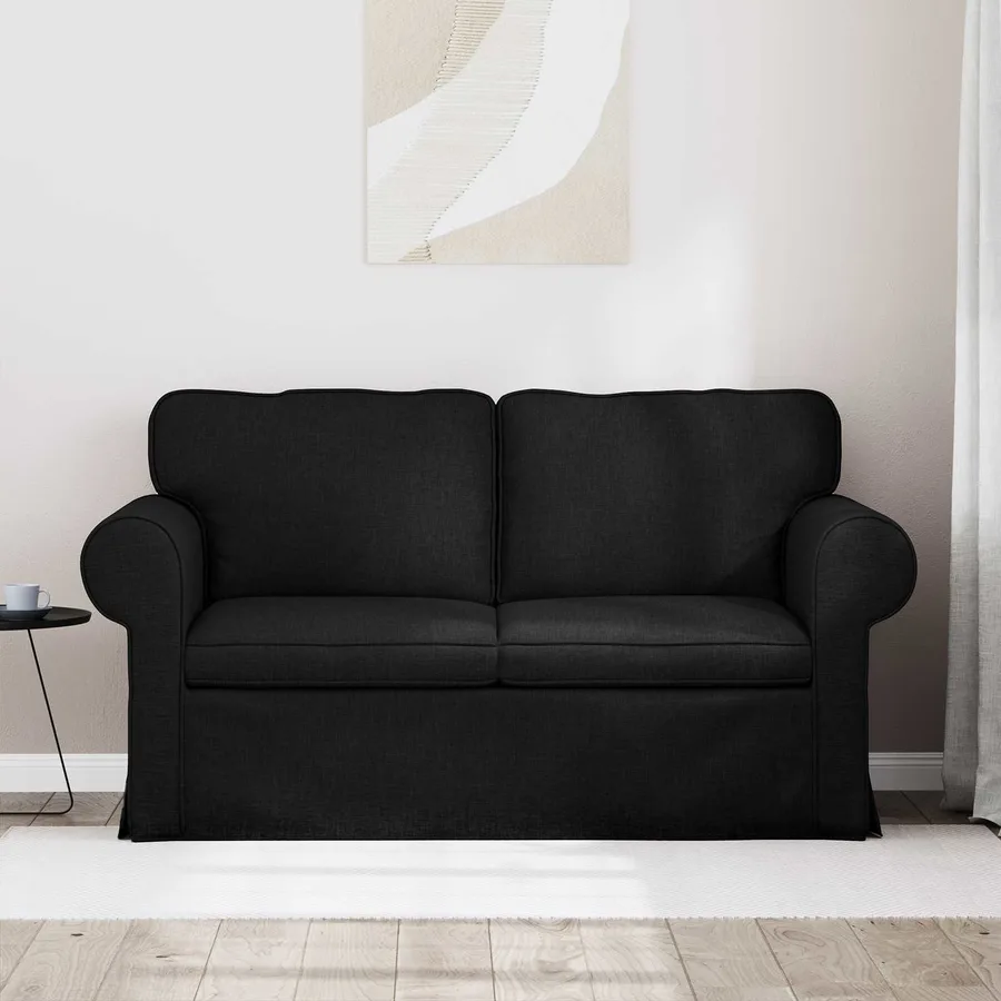 Canapé Noir 155 x 82 x 80 cm tissu - 3