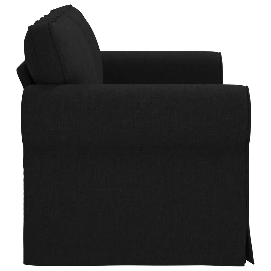 Canapé Noir 155 x 82 x 80 cm tissu - 5