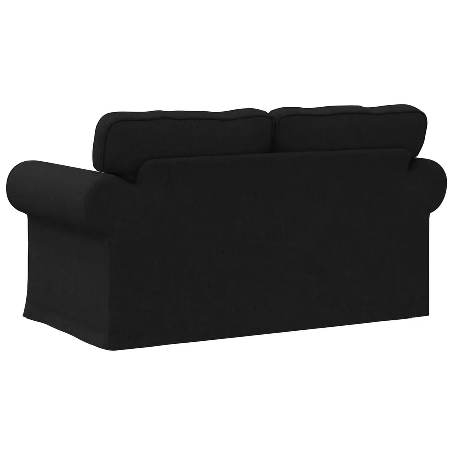 Canapé Noir 155 x 82 x 80 cm tissu - 6