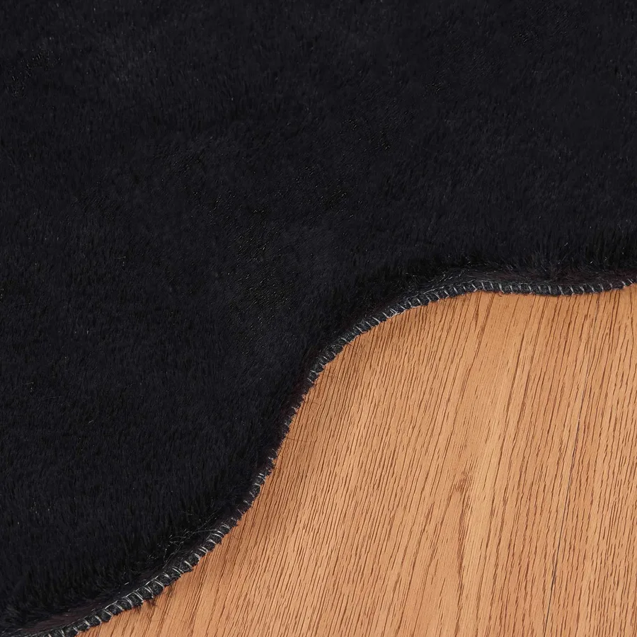 Tapis antidérapant en fausse de lapin OLITE Noir 80 x 120 cm - 9