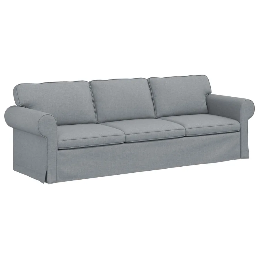 Canapé Gris clair 245 x 82 x 80 cm tissu - 2