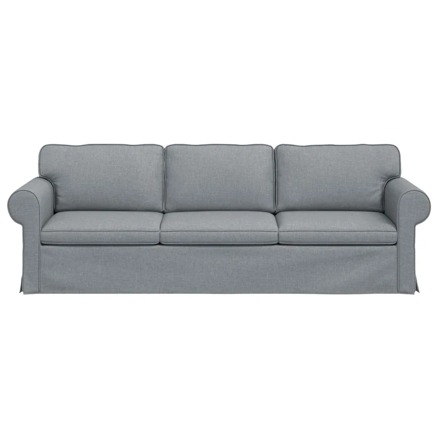 Canapé Gris clair 245 x 82 x 80 cm tissu - 4