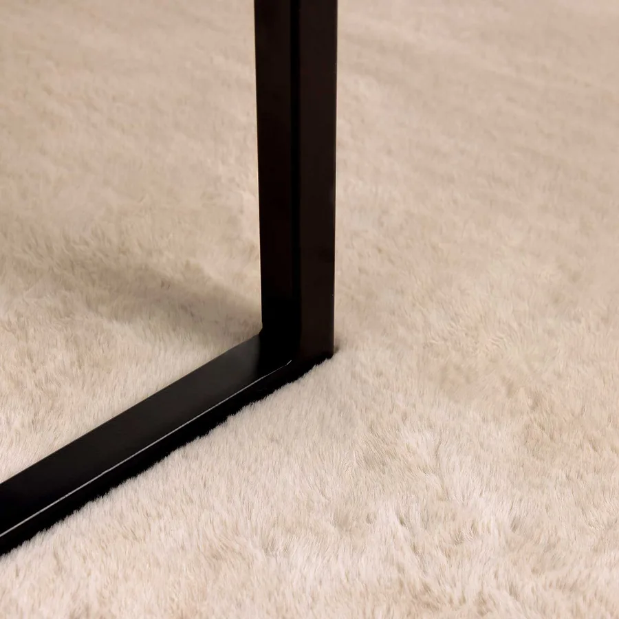 Tapis antidérapant en fausse de lapin OLITE Taupe Ø 100 cm - 6