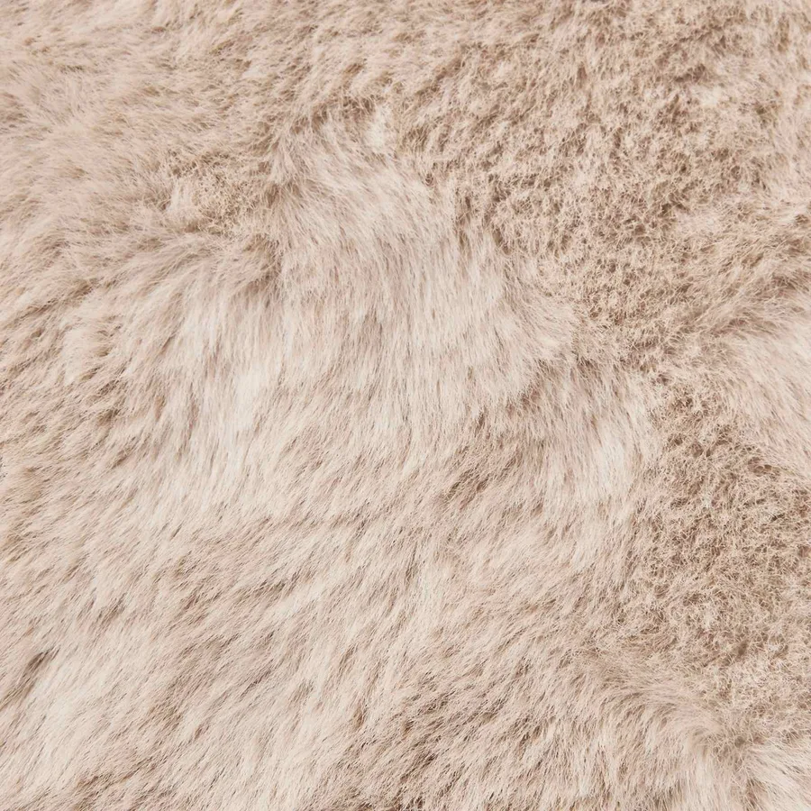 Tapis antidérapant en fausse de lapin OLITE Taupe Ø 100 cm - 9