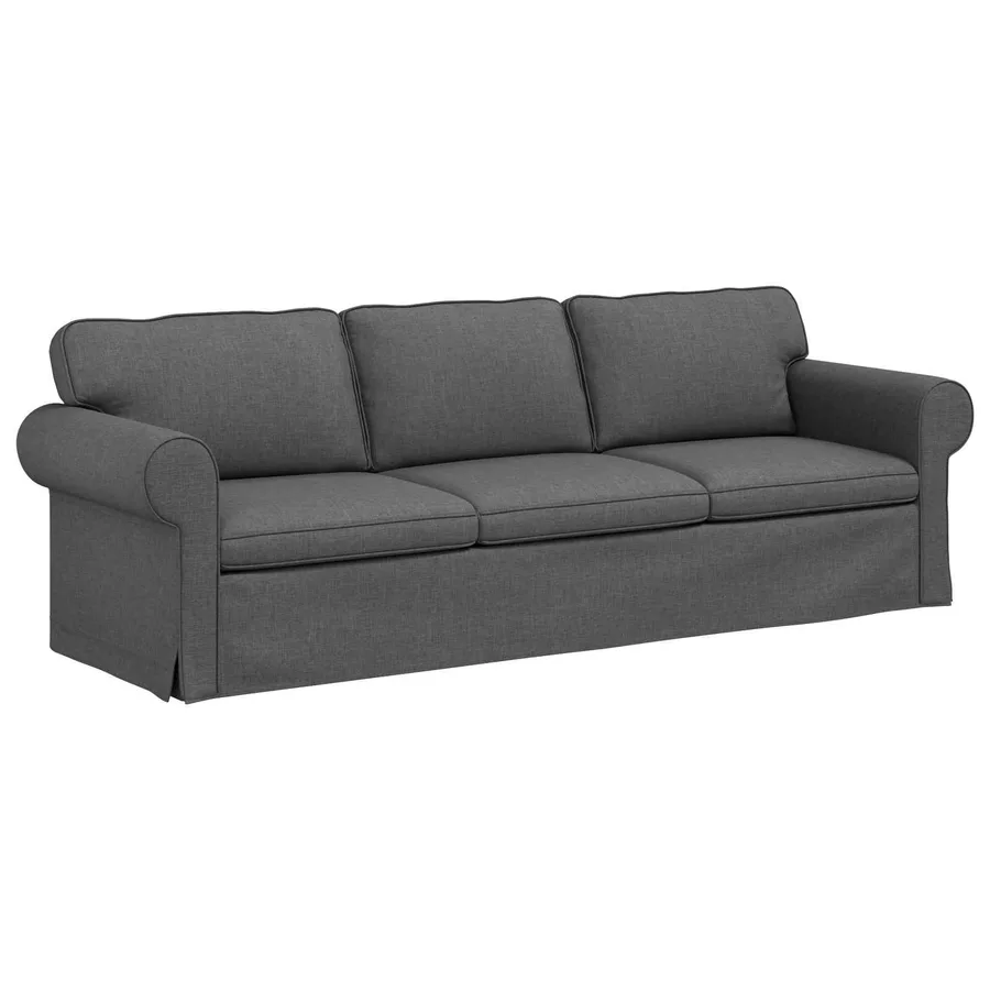 Ensemble de Canapés 2 pcs Gris foncé 245 x 82 x 80 cm tissu - 5