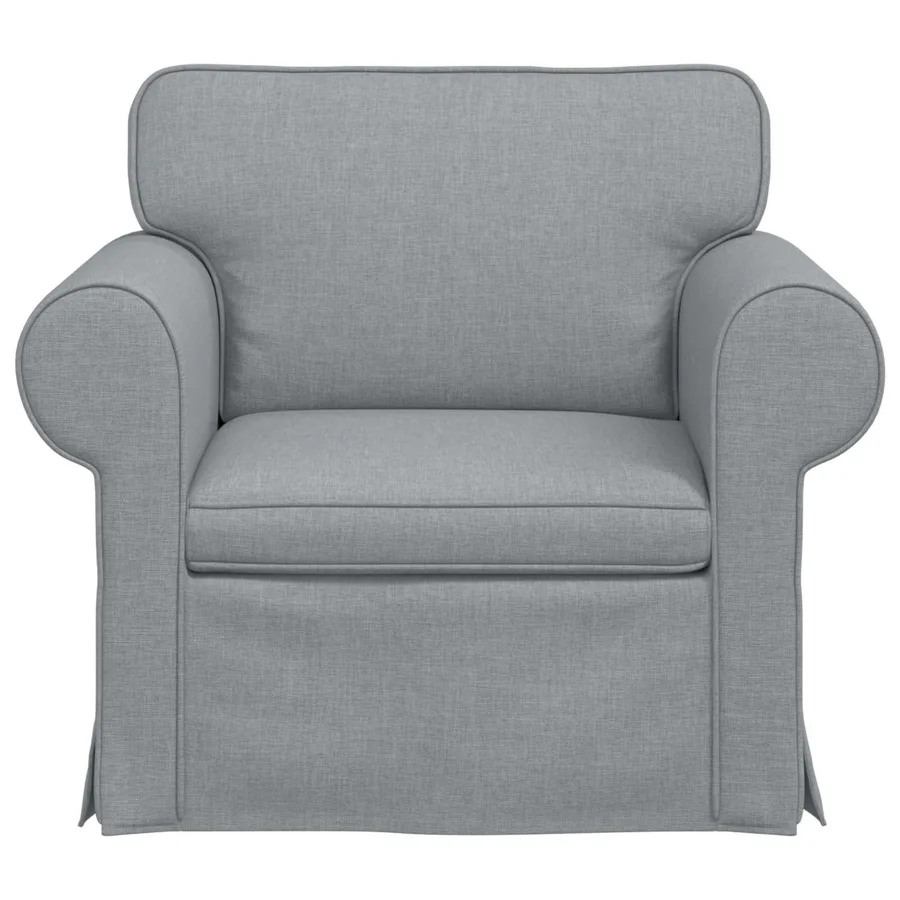 Canapé Gris clair 95 x 82 x 80 cm tissu - 4