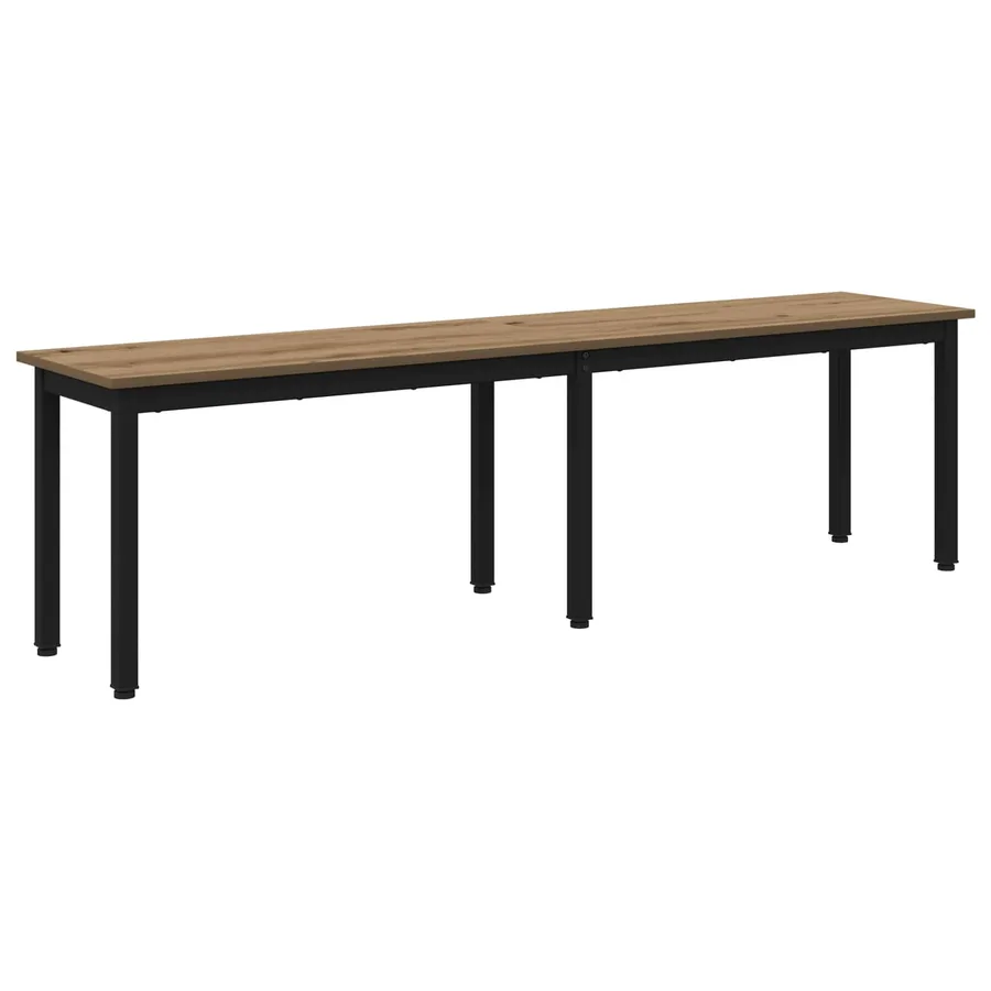 banc Chêne artisan 160 x 35 x 45 cm Bois d'ingénierie - 2
