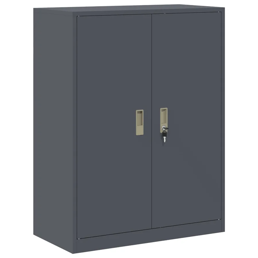 Armoire de rangement Anthracite 80 x 40 x 105 cm Acier - 2