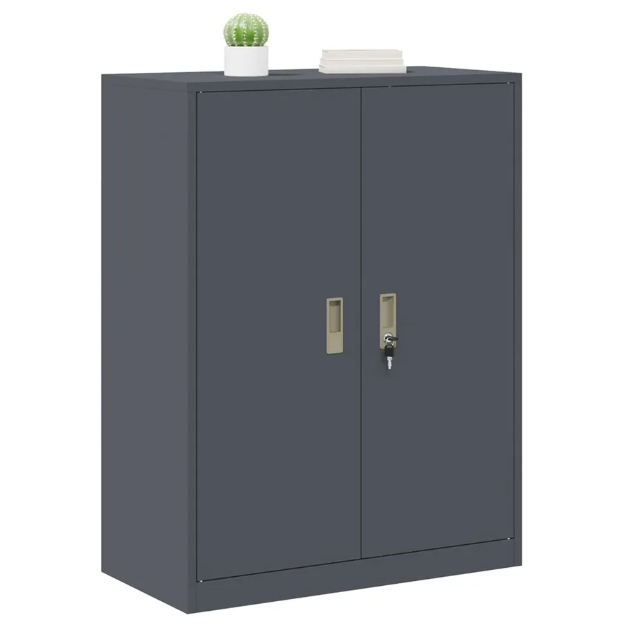 Armoire de rangement Anthracite 80 x 40 x 105 cm Acier - 3