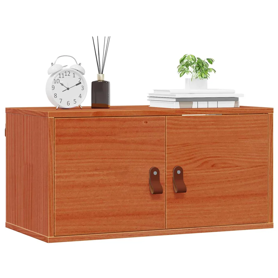 Meuble mural avec étagère 2 pcs Cire marron 60 x 30 x 30 cm - 4