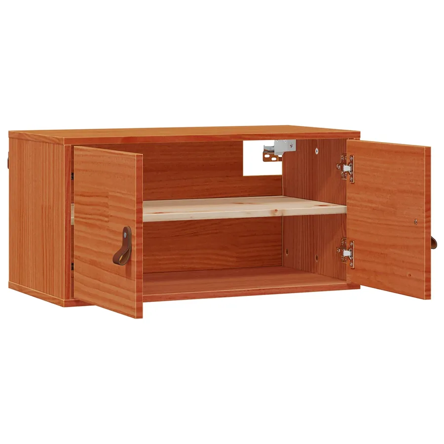 Meuble mural avec étagère 2 pcs Cire marron 60 x 30 x 30 cm - 6