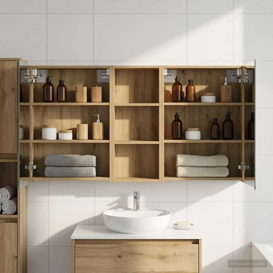 Ensemble de Meubles de Salle de Bain 3 pc 130 x 14,5 x 70 cm