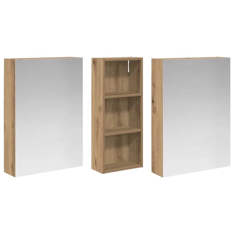 Ensemble de Meubles de Salle de Bain 3 pc 130 x 14,5 x 70 cm - 5