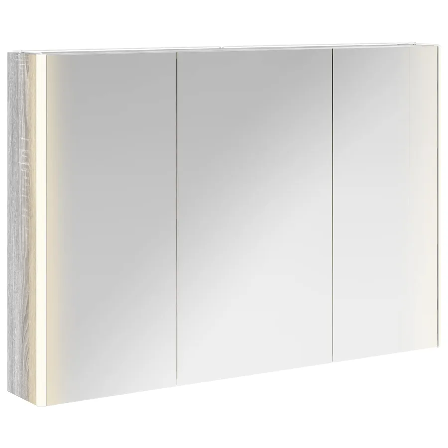 Armoire Miroir de Salle de Bain Gris Sonoma - 2