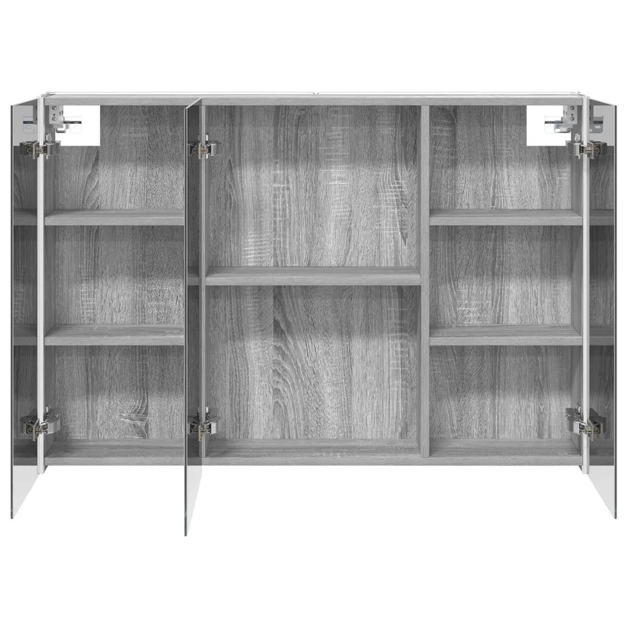 Armoire Miroir de Salle de Bain Gris Sonoma - 7
