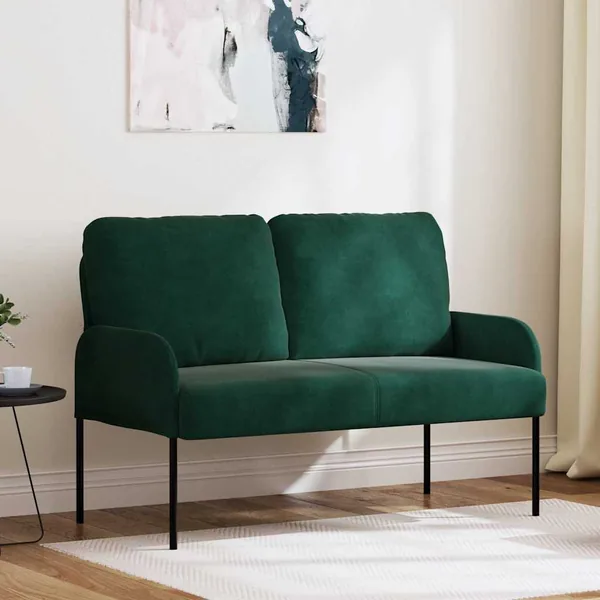 Canapés avec coussin 110cm Vert foncé Contreplaqué