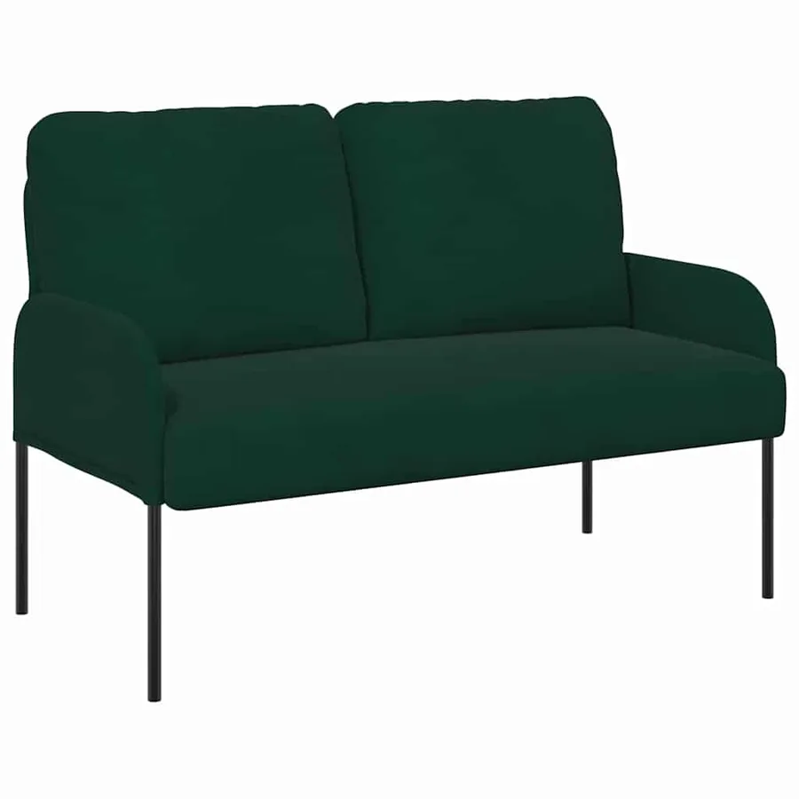 Canapés avec coussin 110cm Vert foncé Contreplaqué - 2
