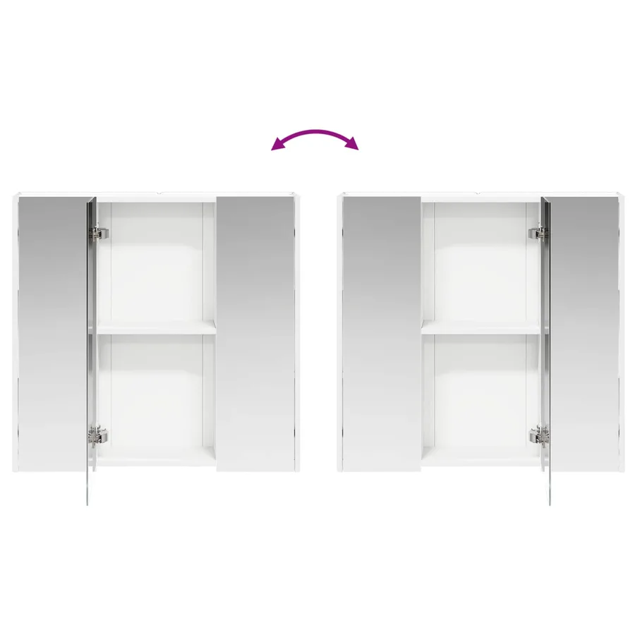 Armoire Miroir de Salle de Bain Blanc 73.5 x 15.5 x 70 cm - 12
