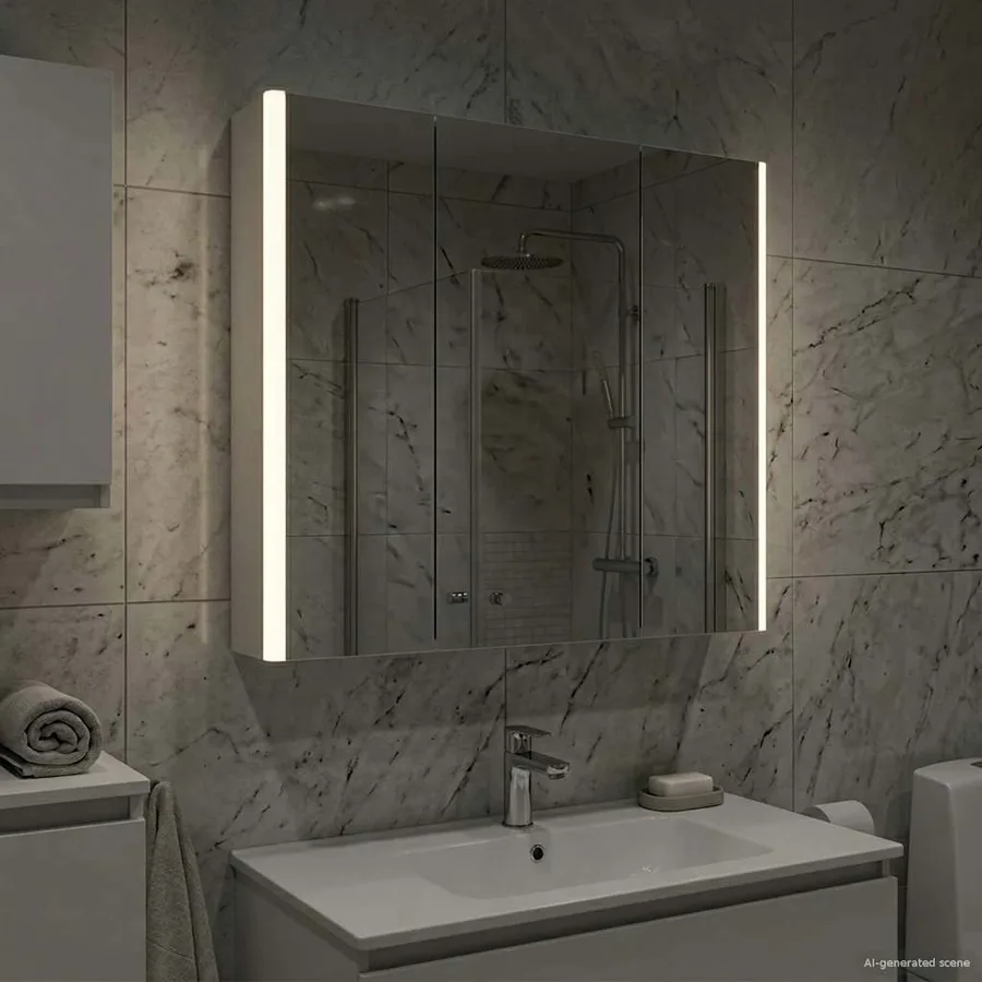 Armoire Miroir de Salle de Bain Blanc 73.5 x 15.5 x 70 cm - 4