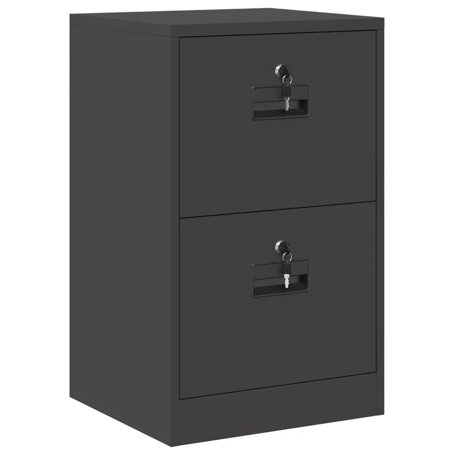 Cabinet de Dossier avec tiroir Noir 45,5 x 42 x 74,5 cm - 2