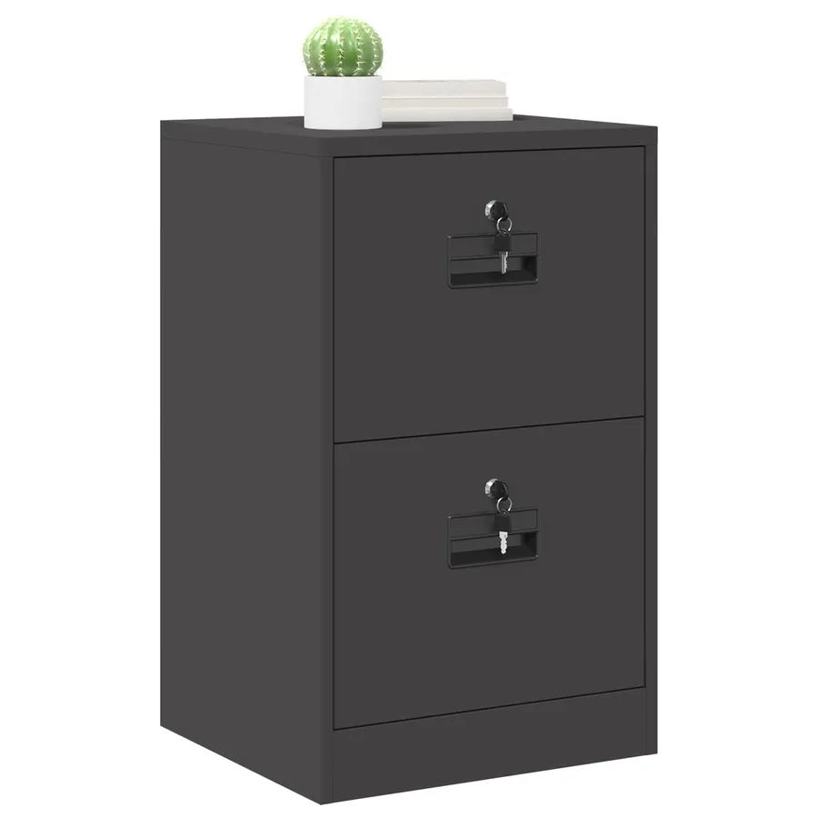Cabinet de Dossier avec tiroir Noir 45,5 x 42 x 74,5 cm - 3