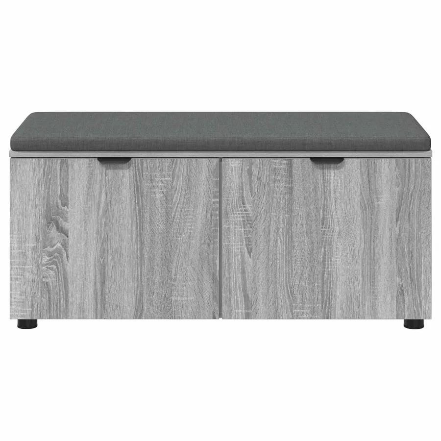 Banc d'entrée avec coussin Gris Sonoma 100 x 38 x 46 cm - 6