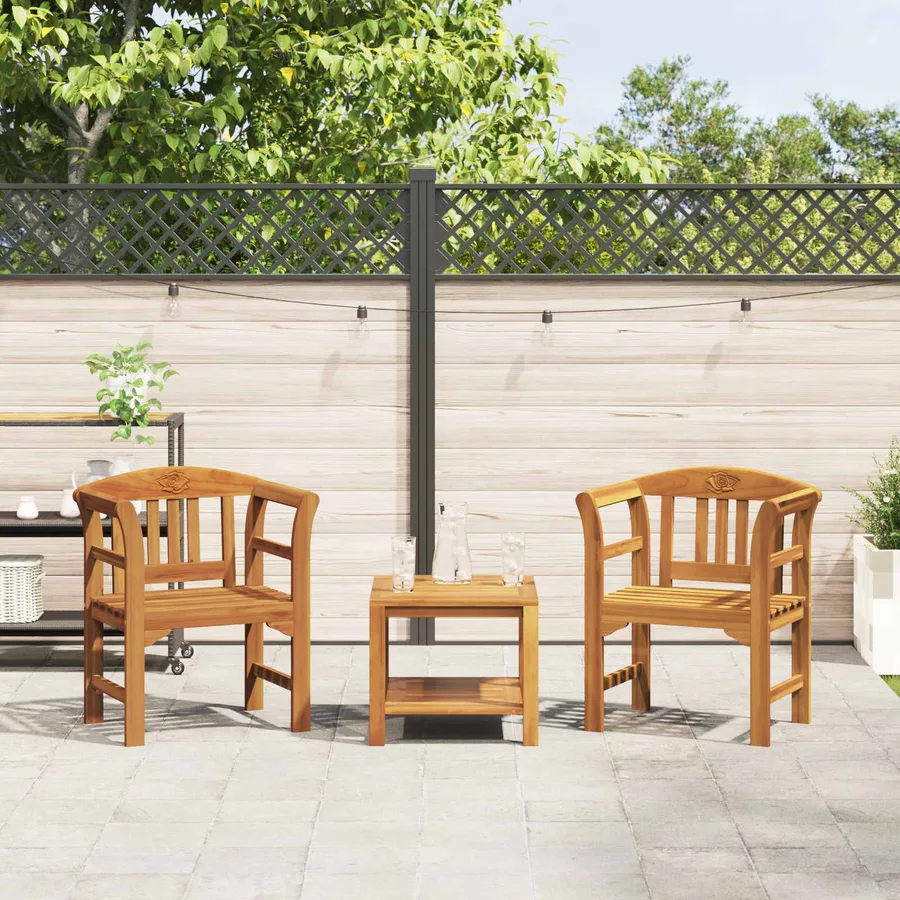 Banc rose Naturel 68,5 x 46 x 82,5 cm Bois d'Acacia Massif - 3