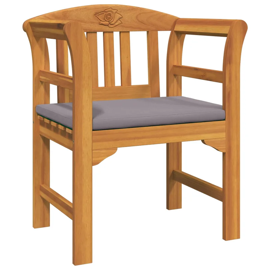 Ensemble de salon Rose de jardin 4 pcs Bois d'Acacia Massif - 5