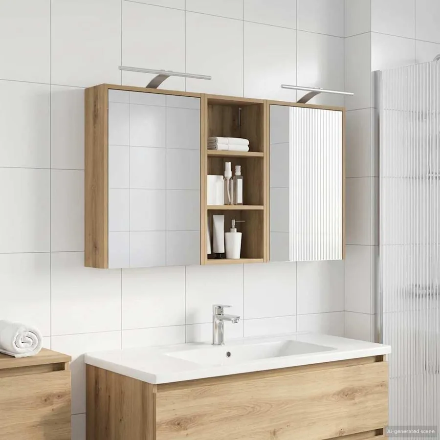 Ensemble de Meubles de Salle de Bain 3 pc 116 x 16 x 62,5 cm - 4