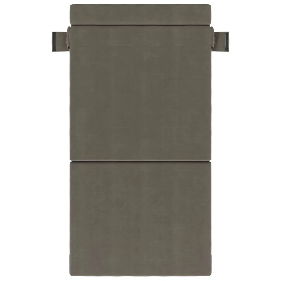 Canapé-lit pliable Gris clair 70 x 80 x 60 cm Tissu - 3