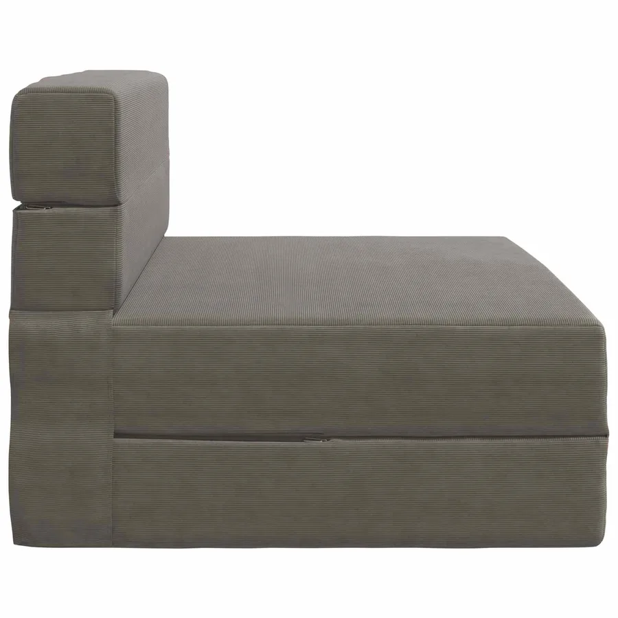 Canapé-lit pliable Gris clair 70 x 80 x 60 cm Tissu - 4