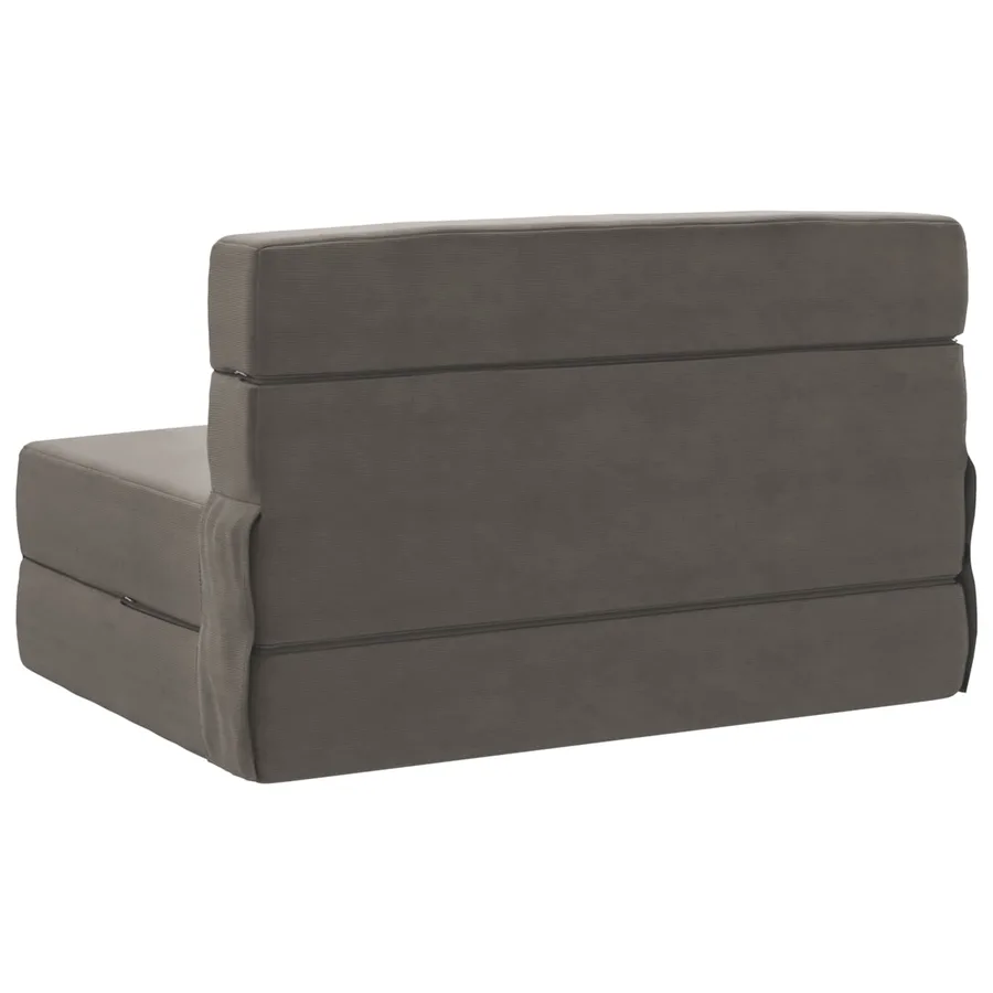 Canapé-lit pliable Gris clair 70 x 80 x 60 cm Tissu - 5