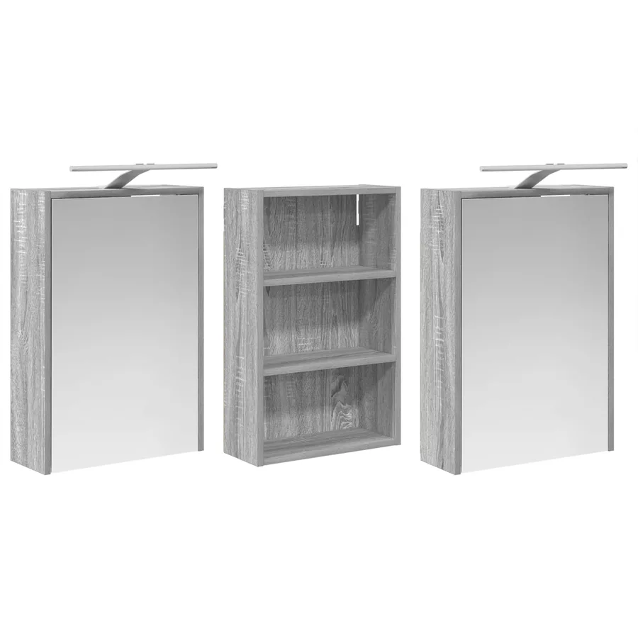 Ensemble de Meubles de Salle de Bain 3 pcs 126 x 16 x 62.5 cm - 5