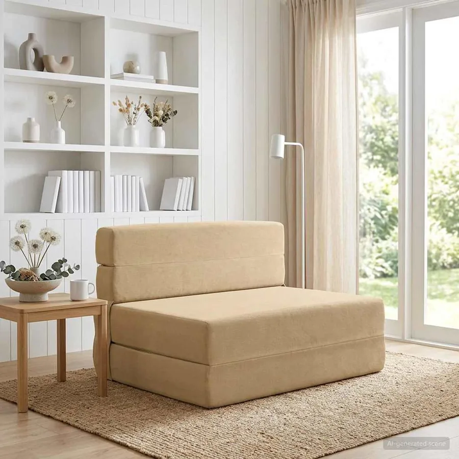 Canapé-lit pliable Vert Gris 70 x 72 x 60 cm Tissu