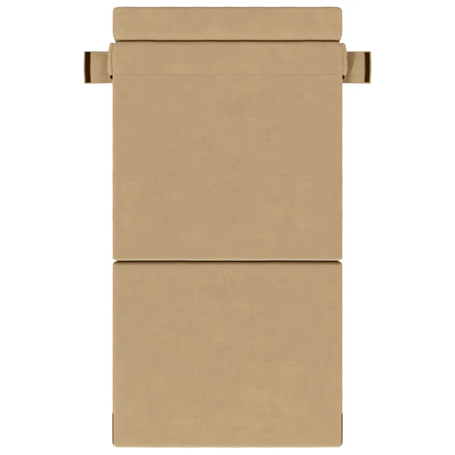 Canapé-lit pliable Vert Gris 70 x 72 x 60 cm Tissu - 3