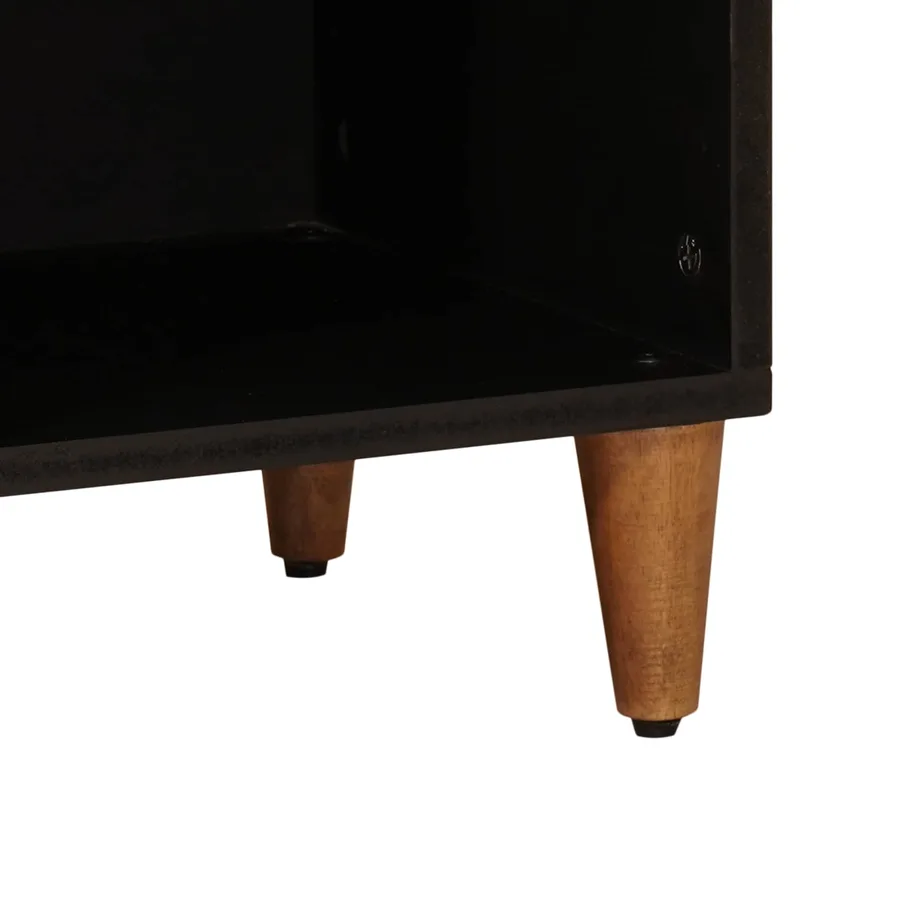 Buffet avec porte Noyer 80 x 33 x 75 cm Bois de mangue massif - 9