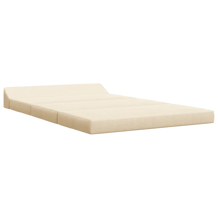 Canapé-lit pliable Crème 120 x 60 x 49 cm Tissu - 2