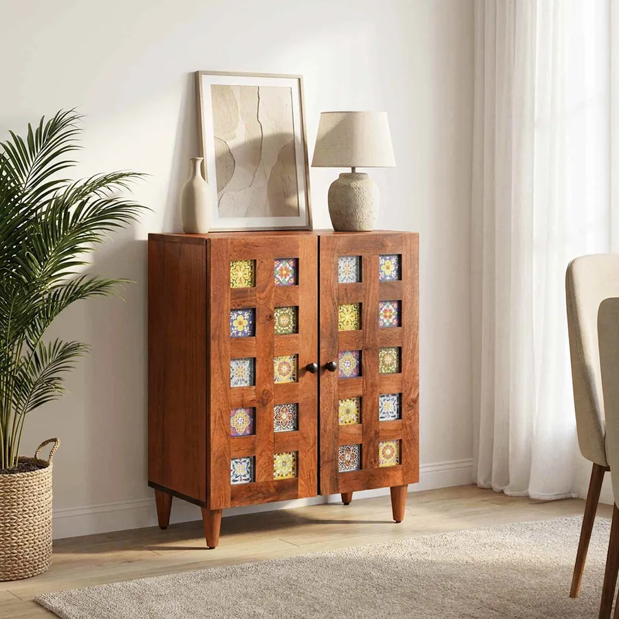 Buffet Noyer 60 x 33 x 75 cm Bois de mangue massif