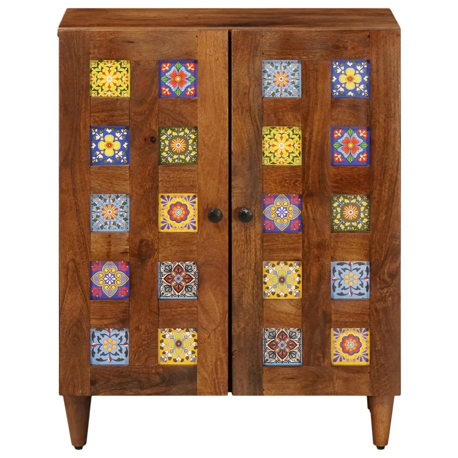 Buffet Noyer 60 x 33 x 75 cm Bois de mangue massif - 4