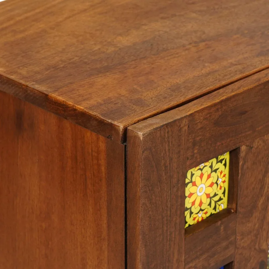 Buffet Noyer 60 x 33 x 75 cm Bois de mangue massif - 7